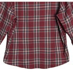 Mizzen+Main Men's XXL Trim Fit City Flannel Twill Shirt Burgundy Plaid