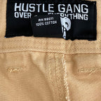 Hustle Gang Cargo Pants Men's 40"x32" Scratch Line Latte Cotton