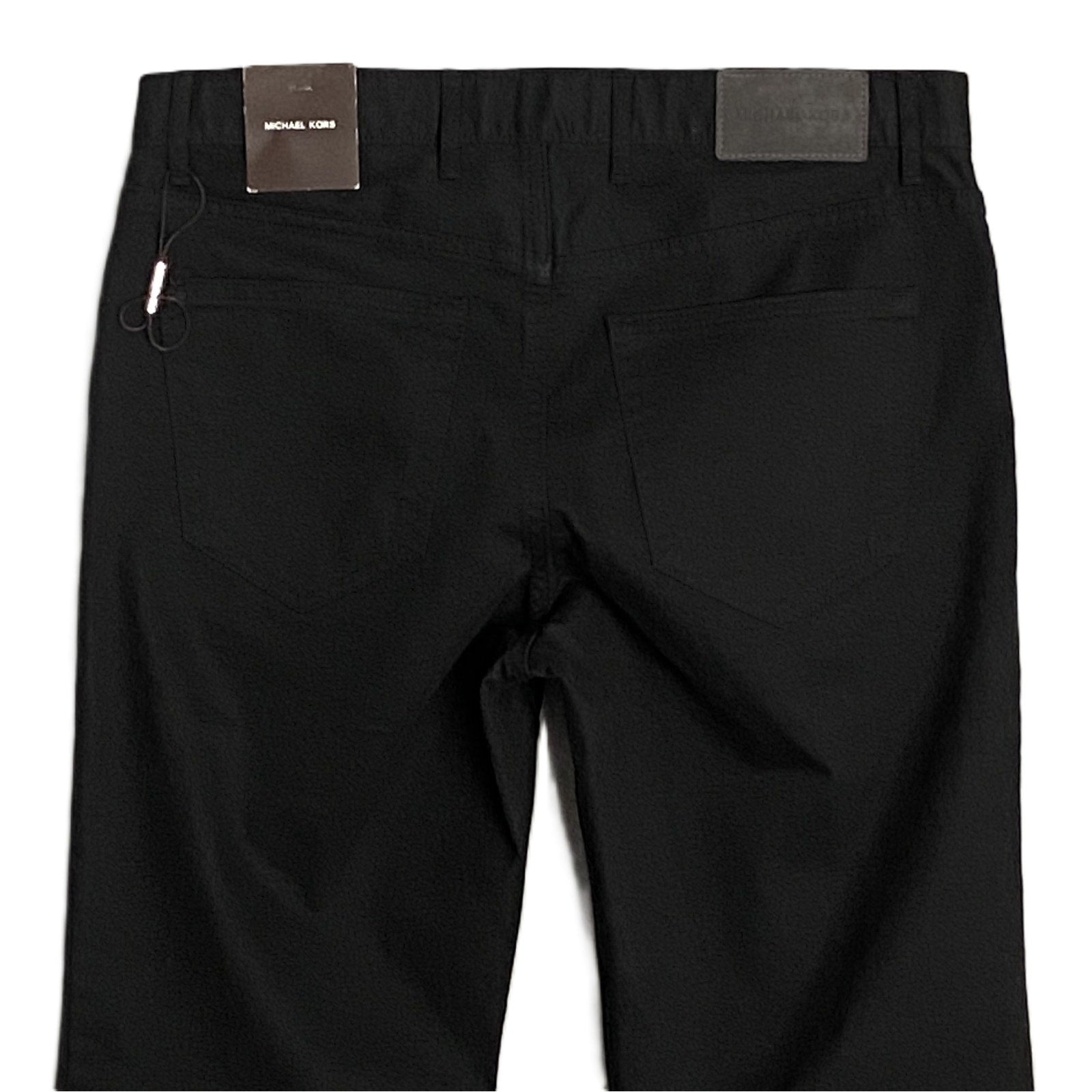 Michael Kors Men's 30x32 Parker Slim Fit Pant Stretch Solid Black