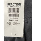 Kenneth Cole Reaction Pants Men's 34x32 Slim Fit Trousers Stretch Charcoal