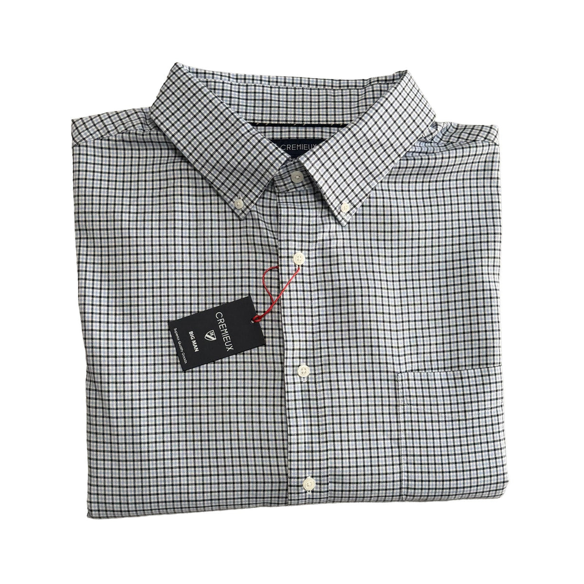 Daniel Cremieux Dress Shirt Men's 3XB Big & Tall Button-Down Stretch Check