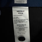 Perry Ellis Portfolio Pants Men's 42"x30" Modern Fit Linen Blend Blueprint