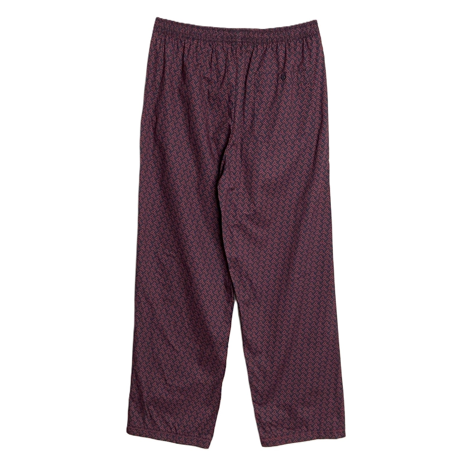 Ted Baker Sleep Pant Men's Small Woven Cotton Drawstring Pockets Red & Black