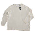 Murano Comfort Luxe Textured Sweater Men's 4XT Big & Tall Crew Neck Cream