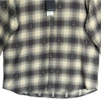 Psycho Bunny Flannel Shirt Men's XL Kurt Plaid Long Sleeve Blackened Pearl