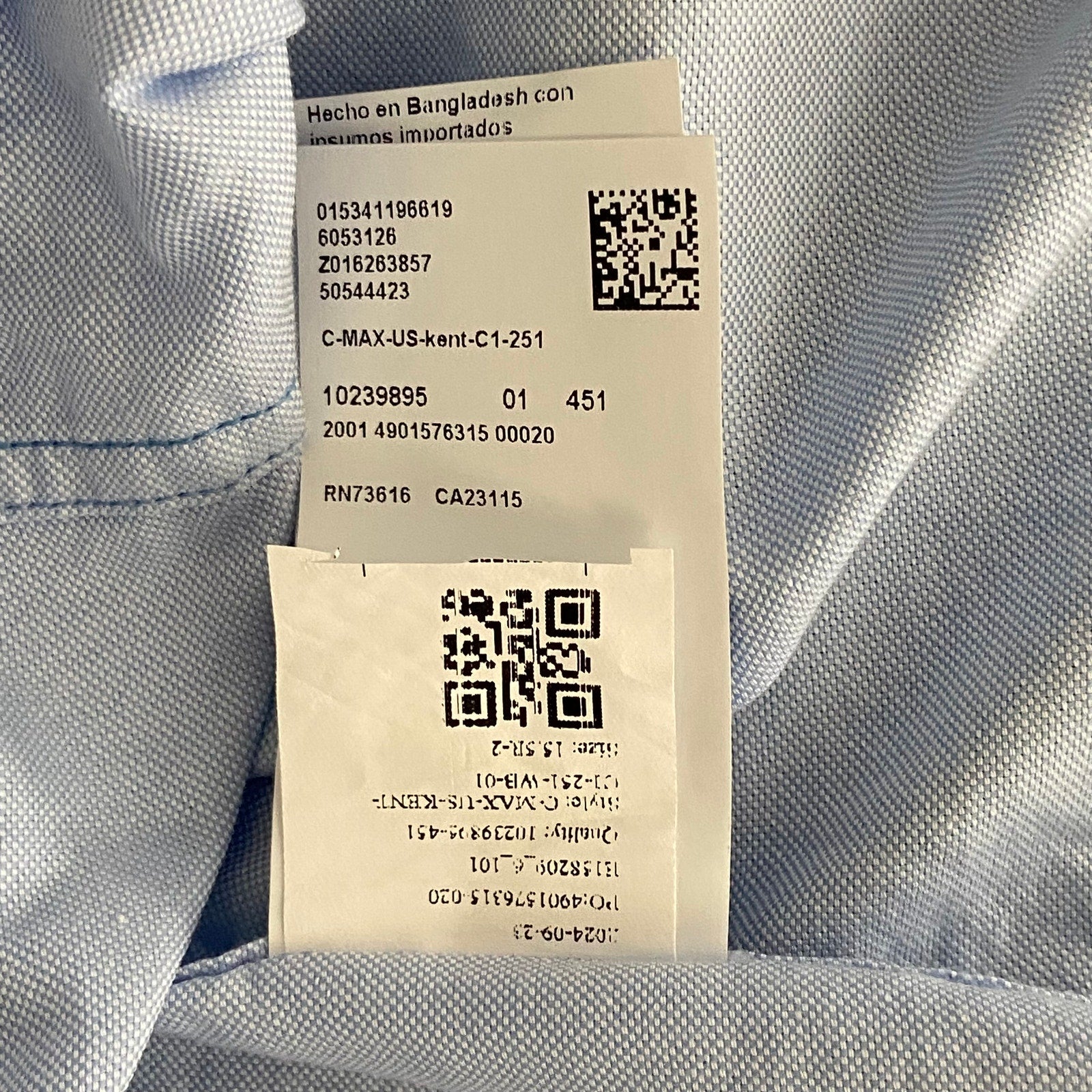 Boss Dress Shirt Men's Medium 15.5 32/33 Sharp Fit Long Sleeve Cotton Blue