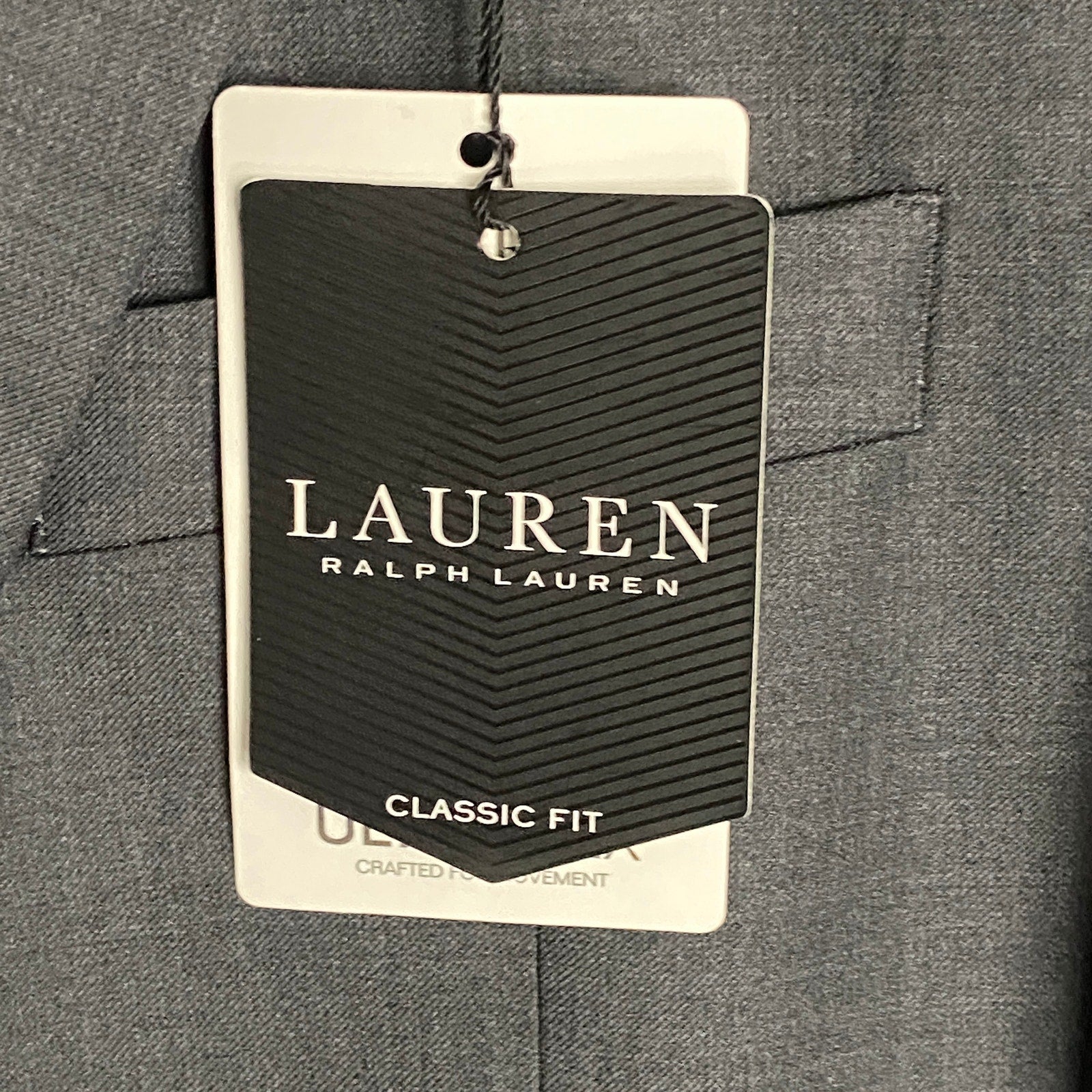 Lauren Ralph Lauren Men's 43L Ultraflex Classic Fit Wool Suit jacket Grey