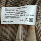 AG Los Angeles Wayne Work Shirt Men's Small Relaxed Fit Tan Plaid