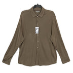 Daniel Cremieux Signature Collection Men's XXL Long Sleeve Polo Shirt Brown