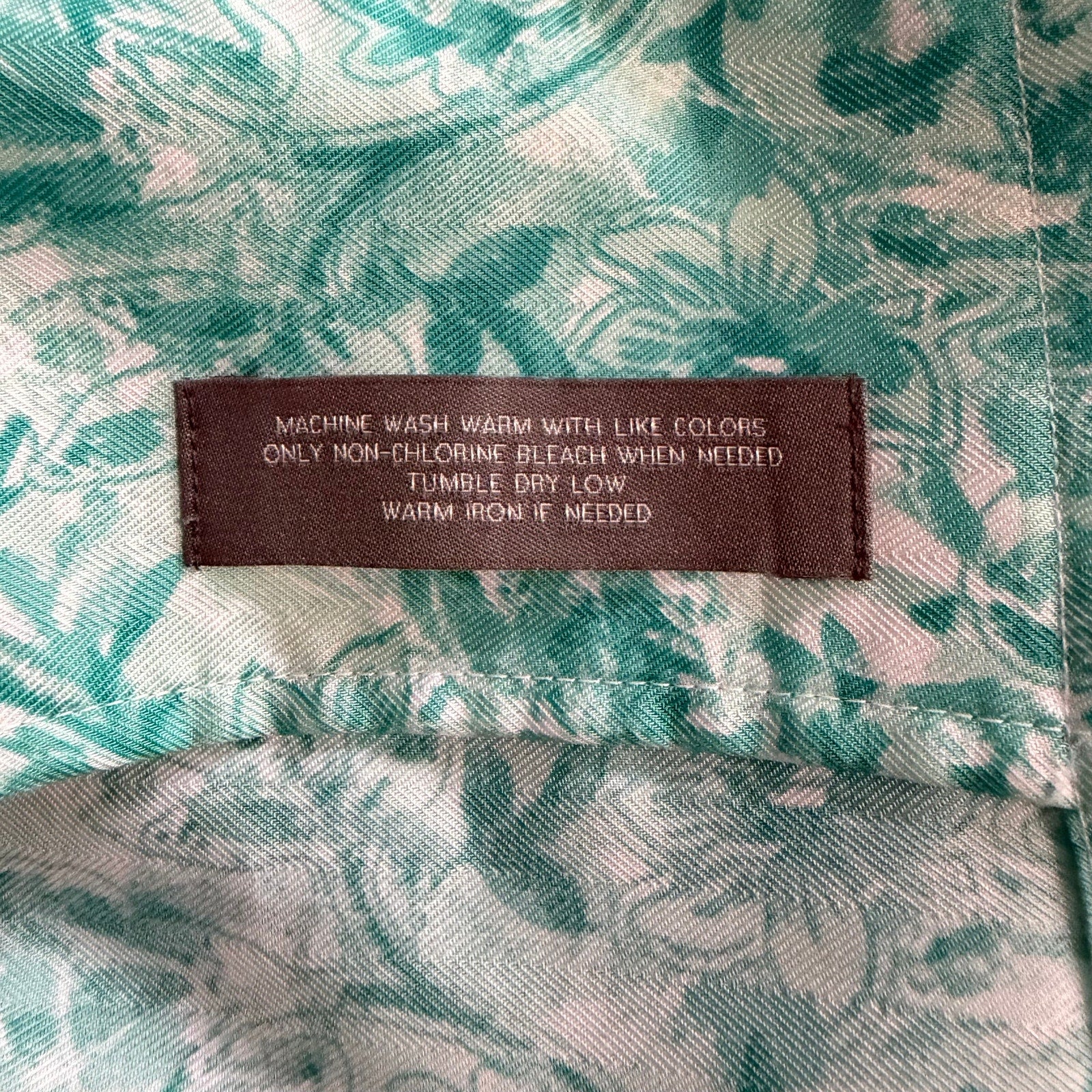 Daniel Cremieux Camp Shirt Men's XXL Pima Cotton Blend Button-Up Turquoise