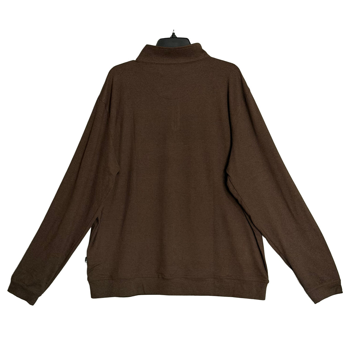 Breezy Quarter-Zip Pullover Men's XXL Long Slv Mock Neck Stretch Espresso