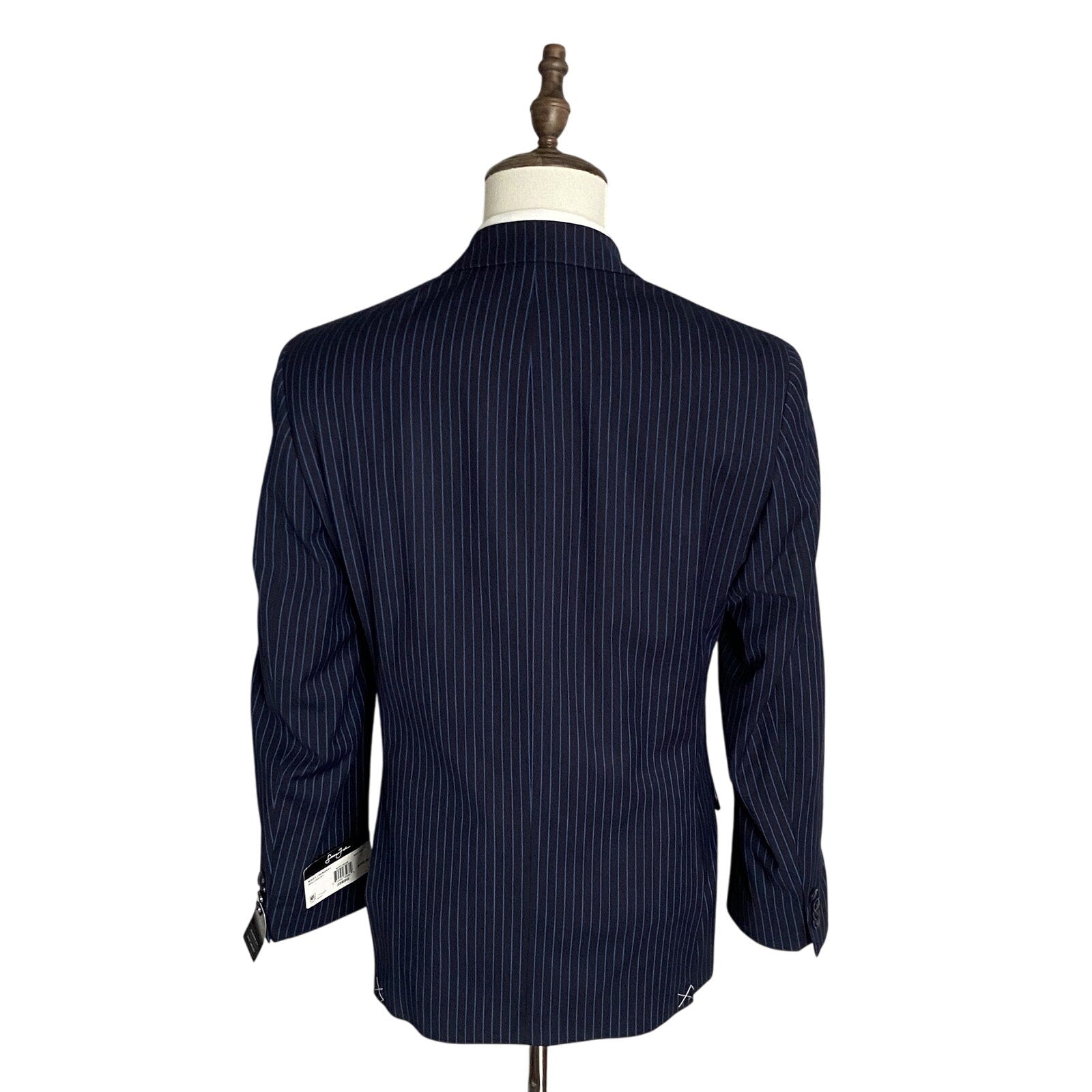 Sean John Suit Jacket Men's 36S Classic Fit Navy Blue Pinstripe