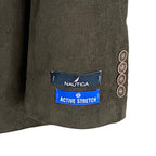 Nautica Sport Coat Men's 42 Long Corduroy Modern Fit Stretch Dark Olive