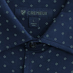 Daniel Cremieux Shirt Men's Large Short Sleeve Button-Up Supima Cotton Blue