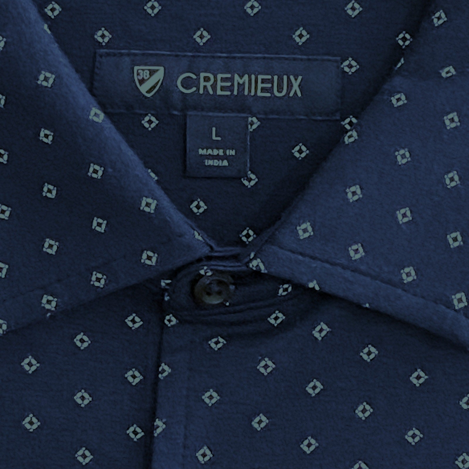 Daniel Cremieux Shirt Men's Large Short Sleeve Button-Up Supima Cotton Blue