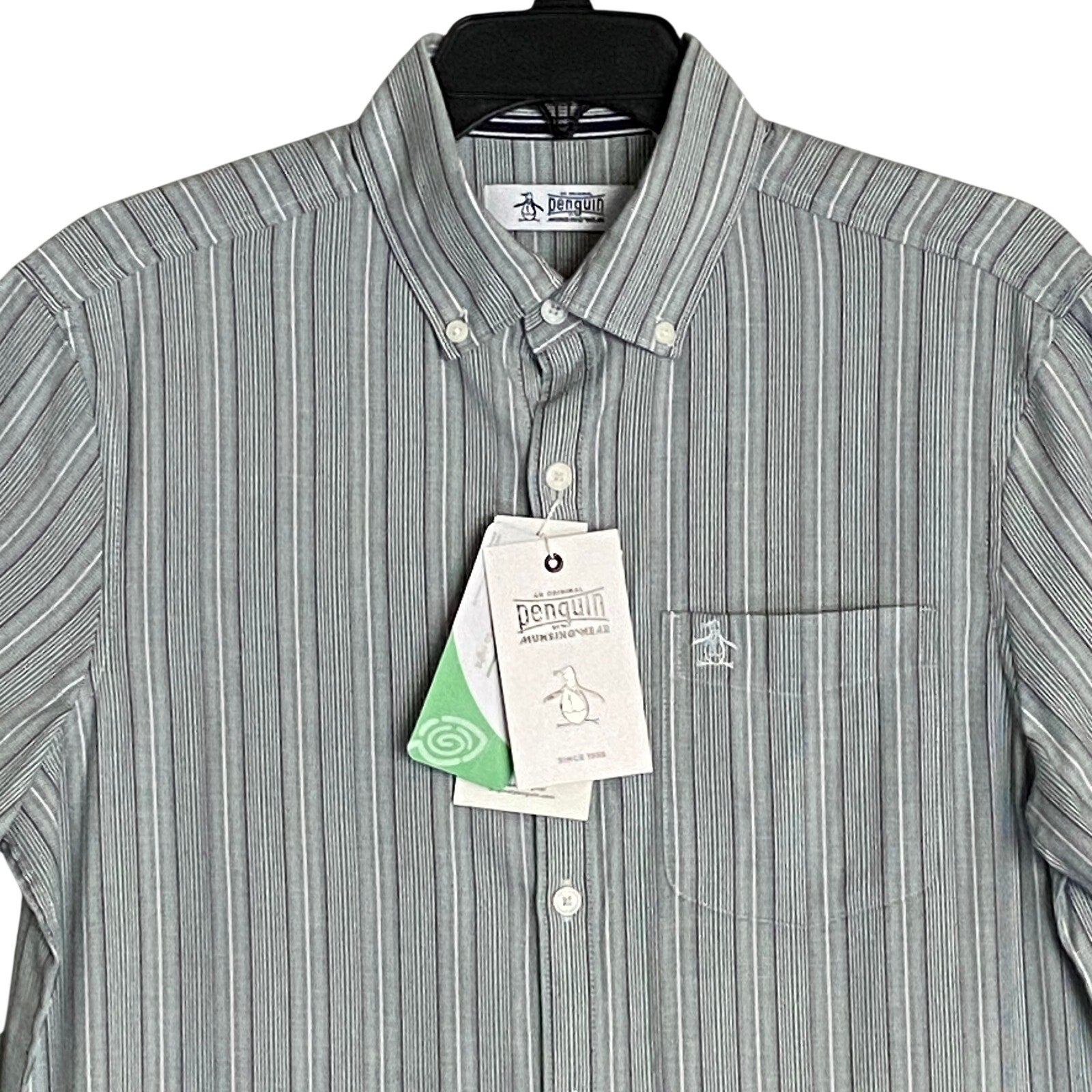 Original Penguin Shirt Men's Small Button-Down Shirt Multicolor Stripe