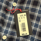 Daniel Cremieux Dress Shirt Men's 4XB Big & Tall Button-Down Stretch Dark Navy Plaid