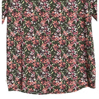 Rowm Men's Shirt Medium Casual Short Sleeve Pockets Pink Gray Floral UPF 30+