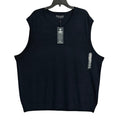 Hart Schaffner Marx Sweater Vest Men's 2XB Big & Tall Wool Navy Heather