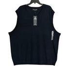 Hart Schaffner Marx Sweater Vest Men's 2XB Big & Tall Wool Navy Heather