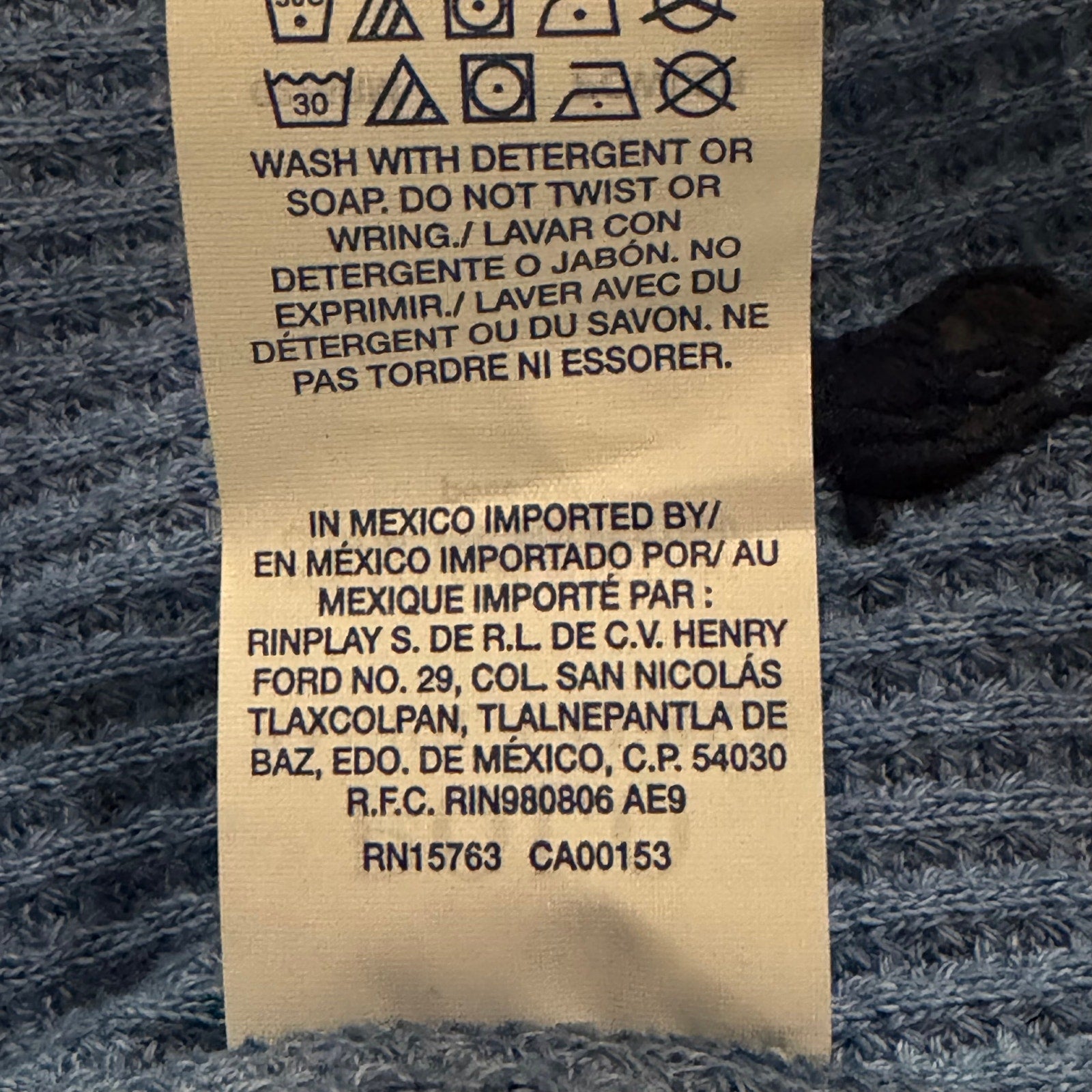 Polo Ralph Lauren Sleepwear Men's XL Waffle-Knit Crew Neck T-Shirt Blue