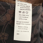 Tallia Men's Suit Jacket 36 Short Wool Blend Stretch Charcoal Brown Stripe