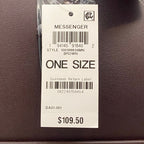 Alfani Messenger Bag Adjustable Cross Body Strap Faux Leather Brown