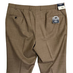 Daniel Cremieux Dress Pant Men's 44L Traveler Raw Hem Comfort Waist Tan