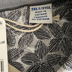 Tommy Bahama Shirt Men's 3XLT Big & Tall "Veracruz Cay" Sand Dollar Black