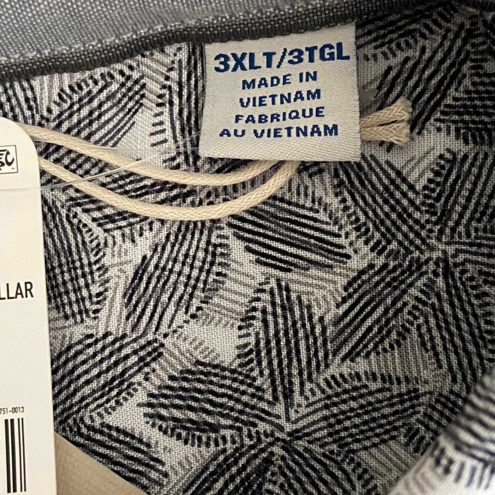 Tommy Bahama Shirt Men's 3XLT Big & Tall "Veracruz Cay" Sand Dollar Black
