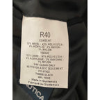 Nautica Overcoat Double-Breasted Men's 40 Regular Wool Blend Lined Black