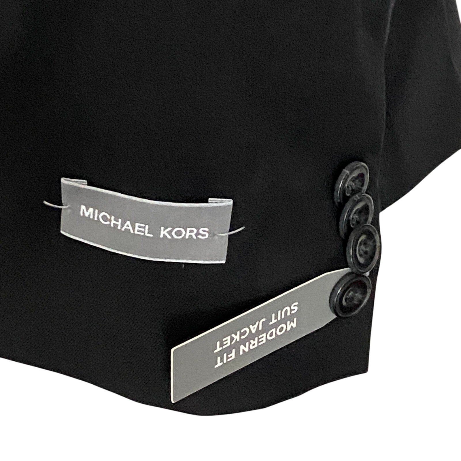 Michael Kors Suit Jacket Men's 50L Modern Fit Airsoft Stretch Solid Black