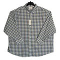 Roundtree & Yorke Performance Dress Shirt Men's 4XB LS Big & Tall Blue Plaid