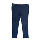 Daniel Cremieux Dress Pant Men's 46R Traveler Raw Hem Comfort Waist Blue