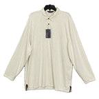 Roundtree & Yorke Men's Big & Tall XXL Long Sleeve Polo Shirt Cream