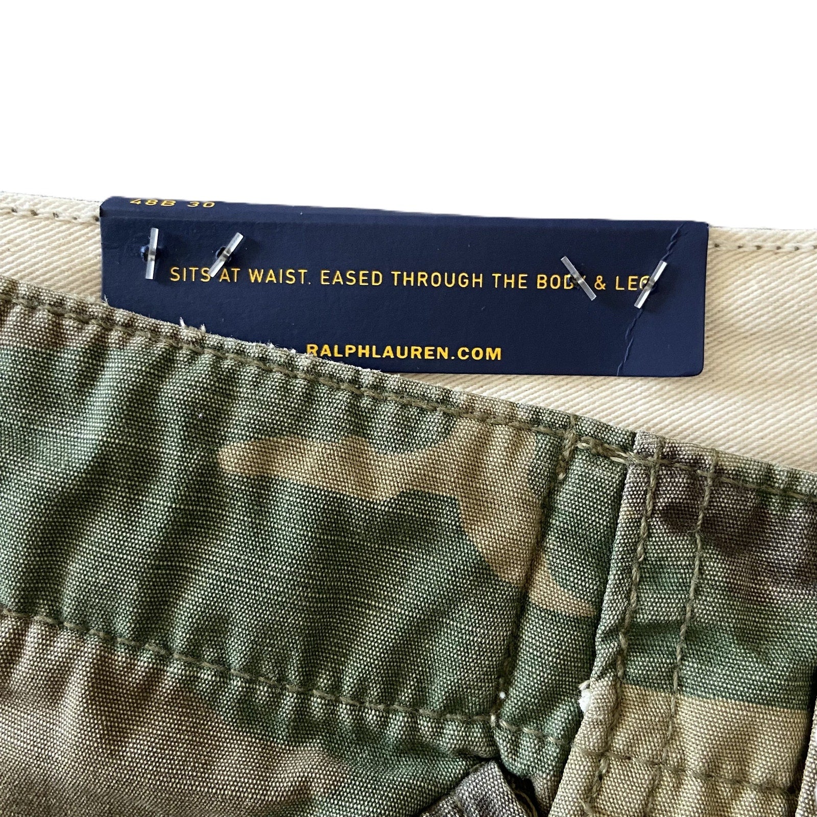Polo Ralph Lauren Men's 36Tx36 Big & Tall Classic Fit Camo Canvas Cargo Pant