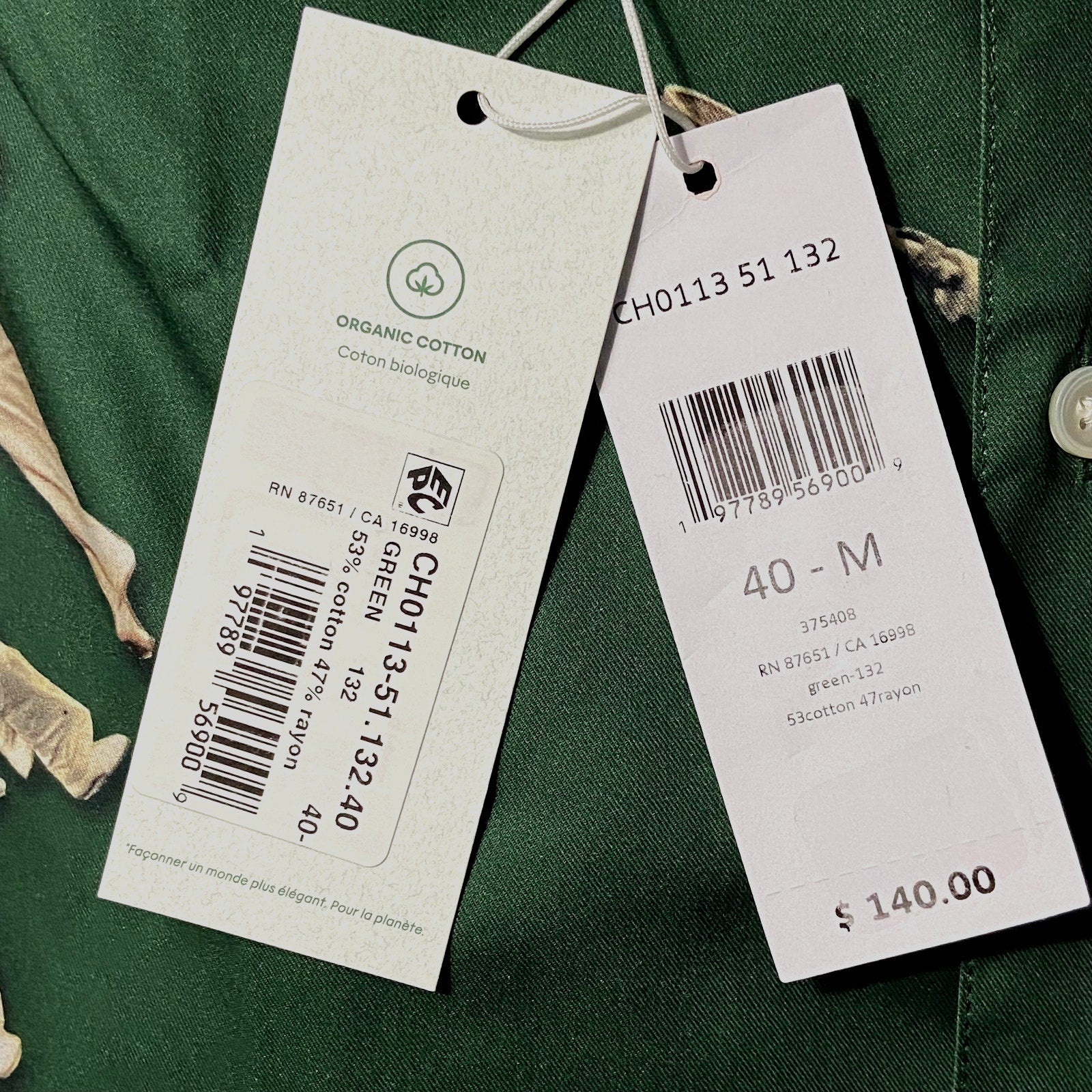 Lacoste Camp Shirt Men's Medium Relaxed Fit Short Sleeve Rene Lacoste Print NEW