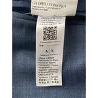 Armani Exchange Dress Pant Men's 30W Flat Front Raw Hem Stretch Wool Blue