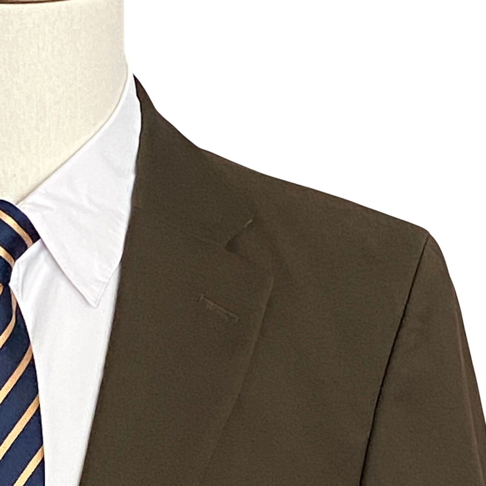 Nautica Men's Suit 40L 36W 2-Piece Suit Modern Fit Gaff Active Stretch Olive