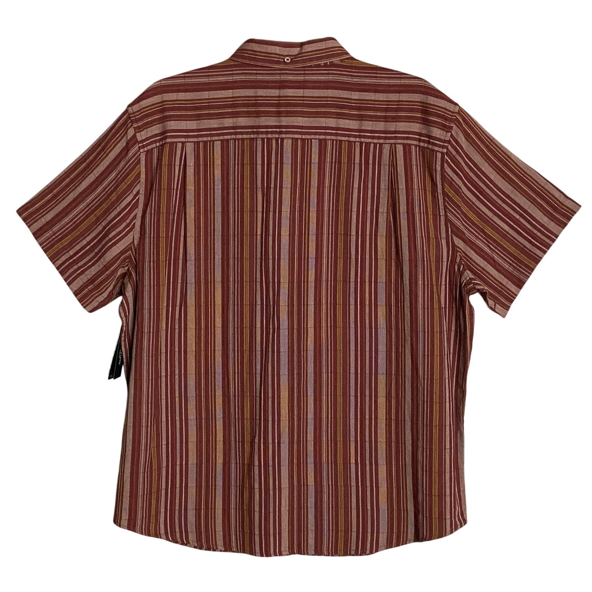 Liverpool Los Angeles Shirt Men's Large Button-Down Short Sleeve Brick Stripe