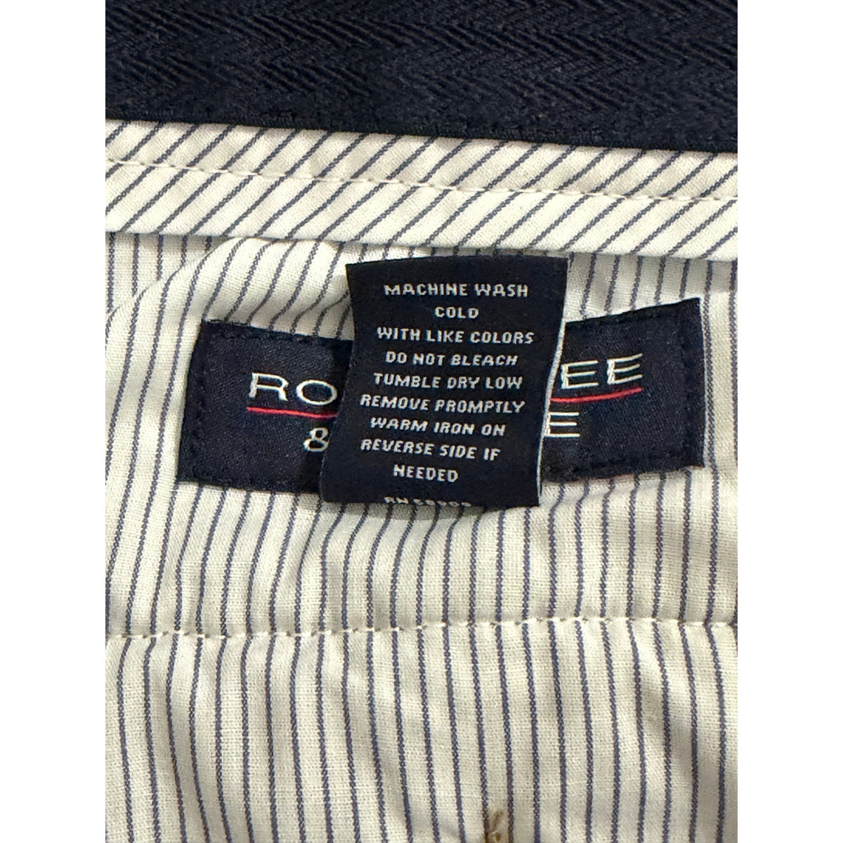 Roundtree & Yorke Pant Men's 38x30 Classic Fit Corduroy Pleated Cuffs Khaki