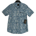 RVCA Casual Shirt Men's Small Regular Fit Button-Up Blue Floral Frame