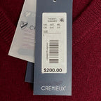 Daniel Cremieux V-Neck Sweater Men's Large Luxury Cashmere Burgundy