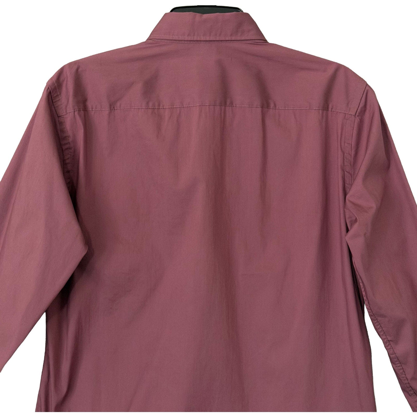Boss Button-Down Shirt Men's Medium Roan Slim Fit Long Sleeve Wine Plum