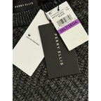 Perry Ellis Sweater Men's 2XLT Big & Tall Yarn Herringbone Crew Neck Black