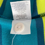 Chubbies Rugby Shirt Men's Medium Long Sleeve Cotton Green Stripe