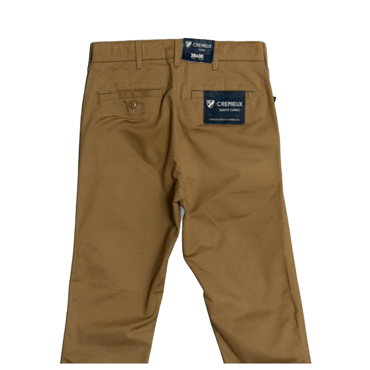 Daniel Cremieux Slim Fit Chino Men's 28"x30" Comfort Stretch Tapered Leg Tan
