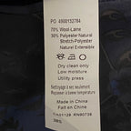 Tallia Suit Jacket Men's 38 Short Wool Blend Stretch Navy Brown Stripe