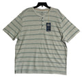 Tommy Bahama Henley Men's XXL Short Sleeve "Soleil Stripe Henley" Overcast