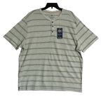 Tommy Bahama Henley Men's XXL Short Sleeve "Soleil Stripe Henley" Overcast